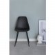 VENTURE DESIGN Polar Plastic spisebordsstol - sort plastik og sort metal