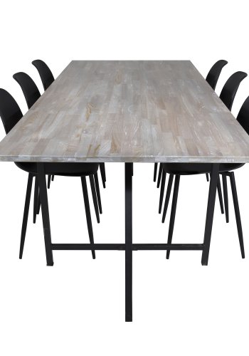 VENTURE DESIGN Polar Plastic spisebordsstol - sort plastik og sort metal