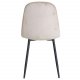 VENTURE DESIGN Polar spisebordsstol - beige velour og sort metal