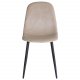 VENTURE DESIGN Polar spisebordsstol - beige velour og sort metal