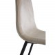 VENTURE DESIGN Polar spisebordsstol - beige velour og sort metal
