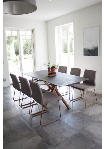 VENTURE DESIGN Mace spisebordsstol - gr polyester og metal