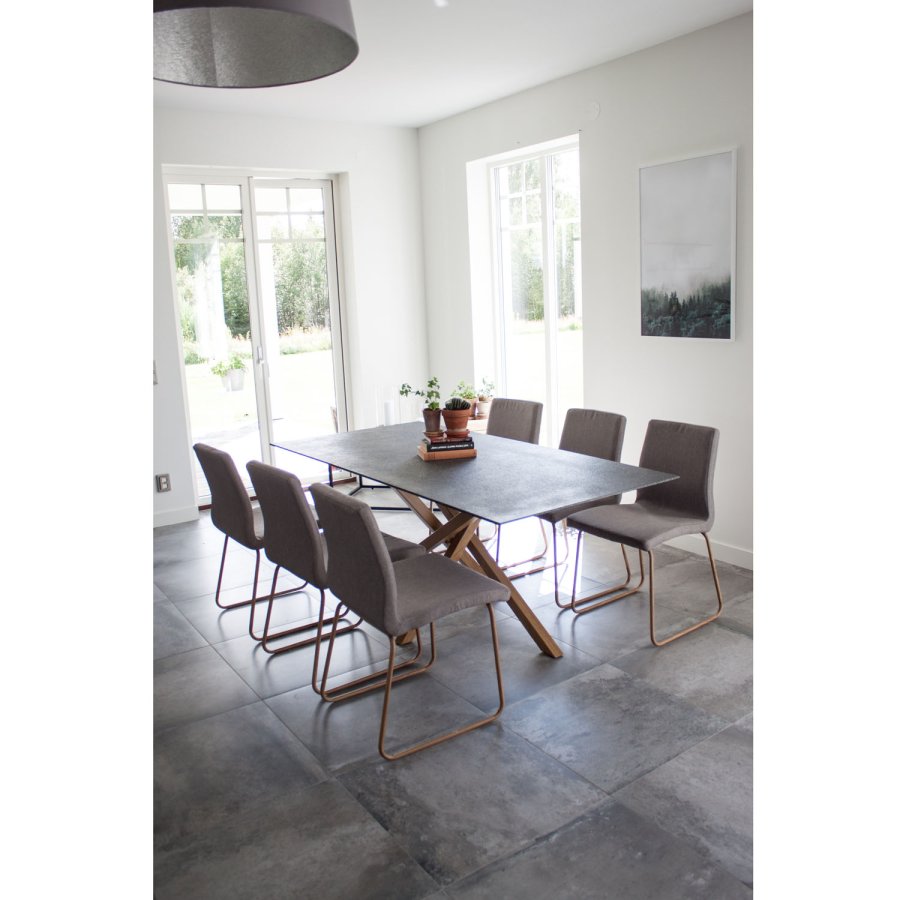 VENTURE DESIGN Mace spisebordsstol - gr polyester og metal