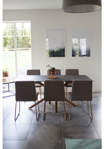 VENTURE DESIGN Mace spisebordsstol - gr polyester og metal