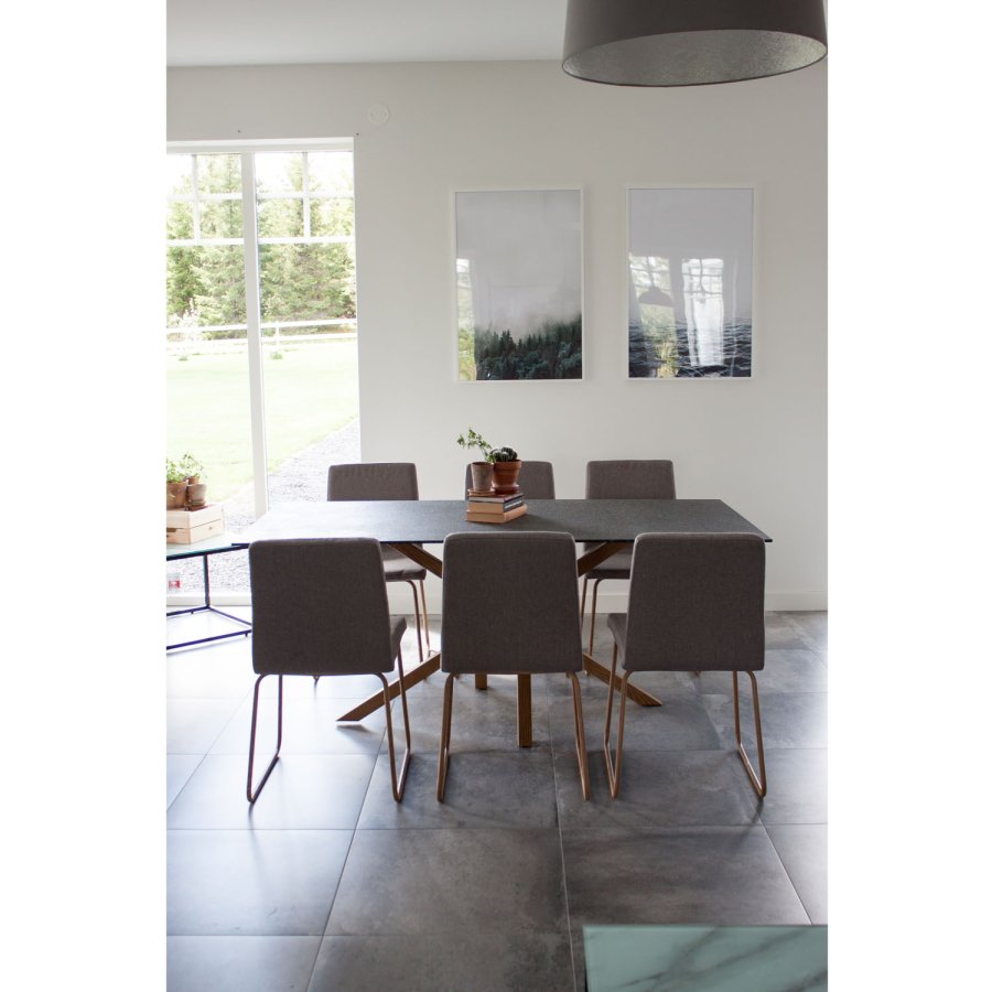 VENTURE DESIGN Mace spisebordsstol - gr polyester og metal