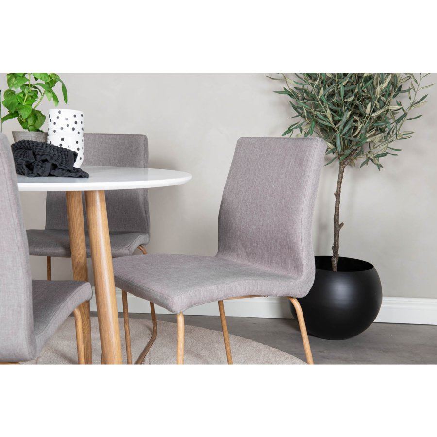 VENTURE DESIGN Mace spisebordsstol - gr polyester og metal