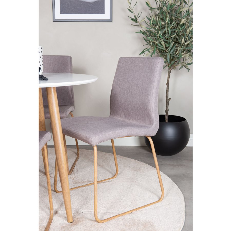 VENTURE DESIGN Mace spisebordsstol - gr polyester og metal