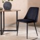 VENTURE DESIGN Night spisebordsstol - sort fljl stof og sort stl