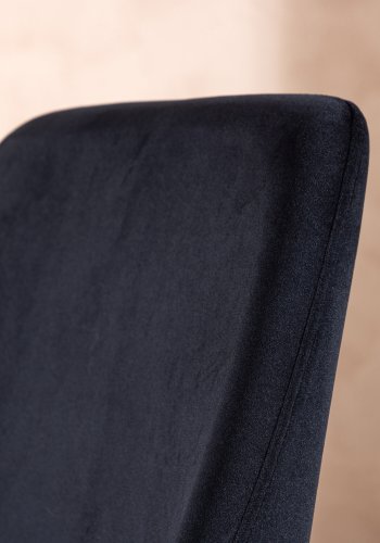 VENTURE DESIGN Night spisebordsstol - sort fljl stof og sort stl