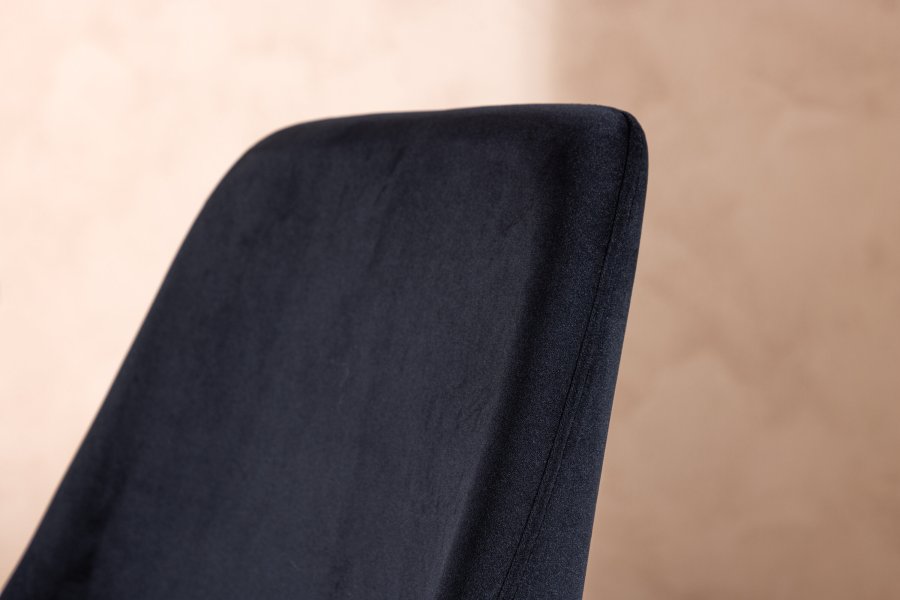 VENTURE DESIGN Night spisebordsstol - sort fljl stof og sort stl