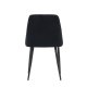 VENTURE DESIGN Night spisebordsstol - sort fljl stof og sort stl