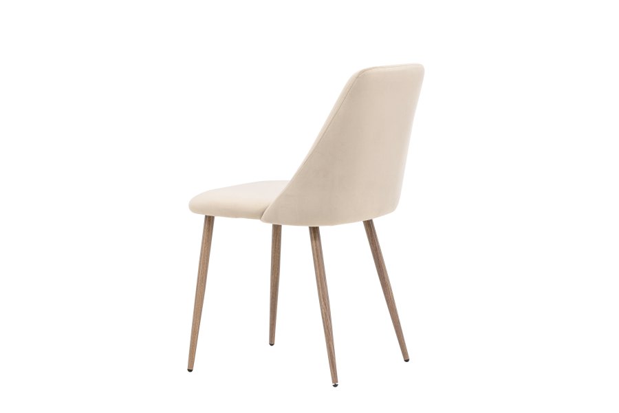 VENTURE DESIGN Night spisebordsstol - brun fljl stof og valnddefarvet stl