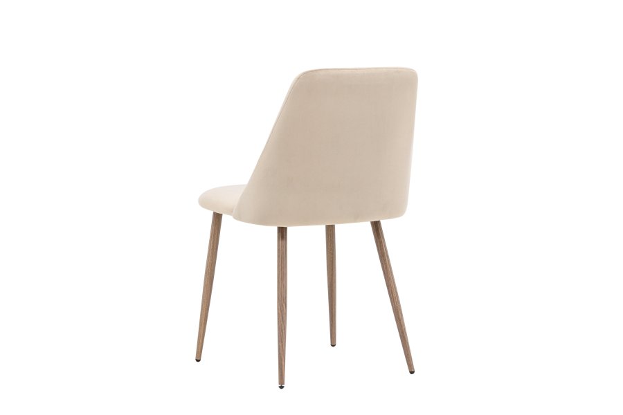 VENTURE DESIGN Night spisebordsstol - brun fljl stof og valnddefarvet stl