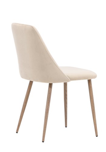 VENTURE DESIGN Night spisebordsstol - brun fljl stof og valnddefarvet stl