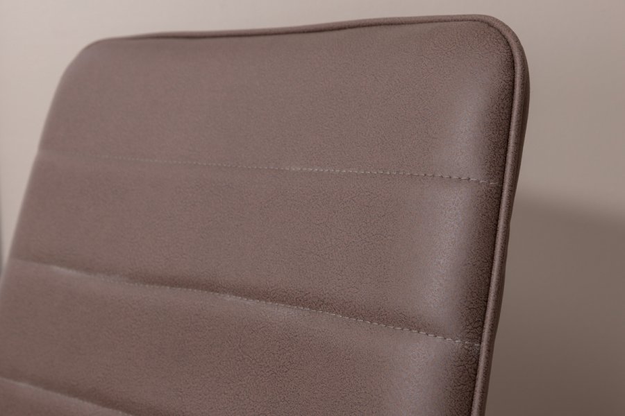 VENTURE DESIGN Windu Lyx spisebordsstol - brun mikrofiber og sort stl