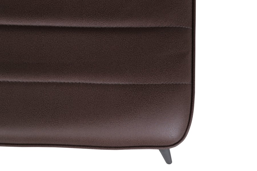 VENTURE DESIGN Windu Lyx spisebordsstol - brun mikrofiber og sort stl