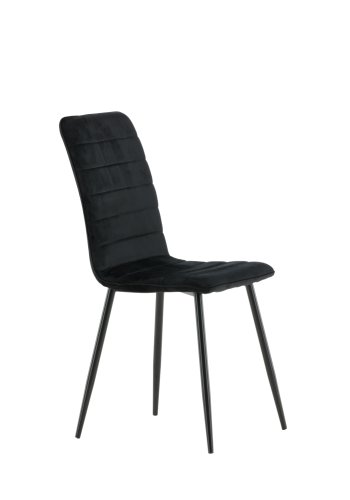 VENTURE DESIGN Windu Lyx spisebordsstol - sort fljl/polyesterhr og sort stl