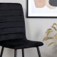 VENTURE DESIGN Windu Lyx spisebordsstol - sort fljl/polyesterhr og sort stl