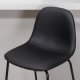 VENTURE DESIGN Polar barstol, m. rygln og fodsttte - sort PU/polyester og sort stl
