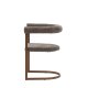 VENTURE DESIGN Morning spisebordsstol, m. armln - brun/gr bouclé stof og stl