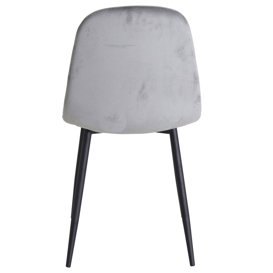 VENTURE DESIGN Polar spisebordsstol - gr velour og sort metal