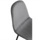 VENTURE DESIGN Polar spisebordsstol - gr velour og sort metal