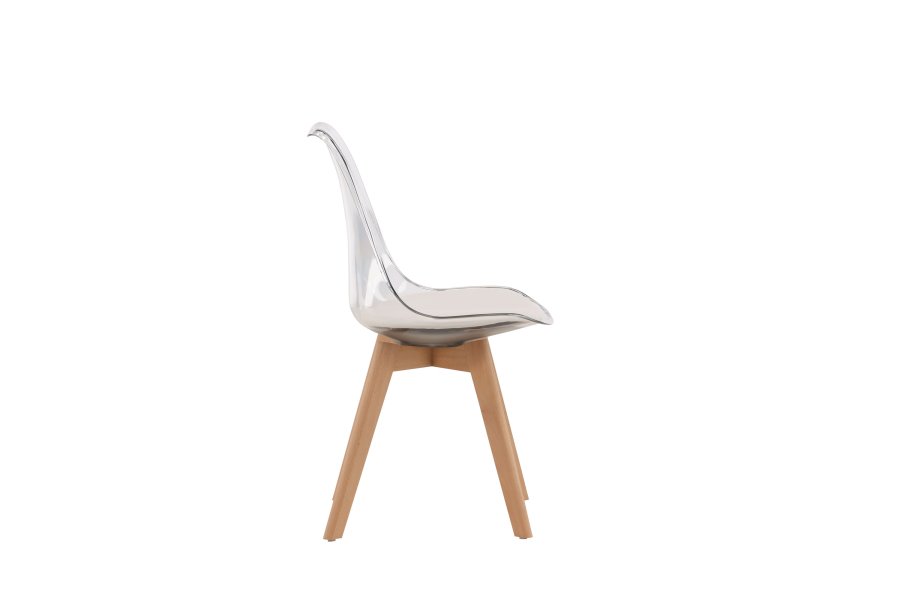 VENTURE DESIGN Edvin spisebordsstol, m. hvid sdehynde - PET og natur birketr