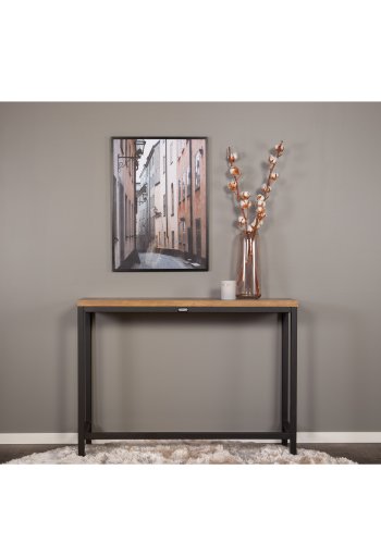 VENTURE DESIGN Rise sidebord - brun MDF og metal (110x30)