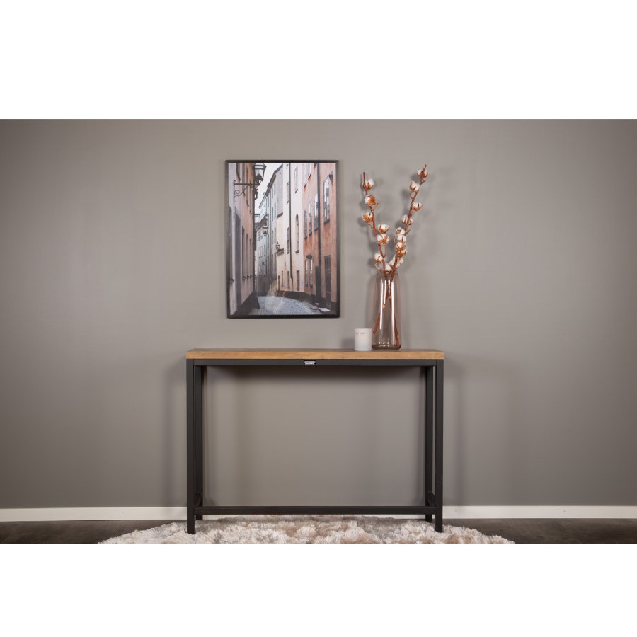 VENTURE DESIGN Rise sidebord - brun MDF og metal (110x30)