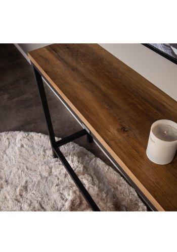 VENTURE DESIGN Rise sidebord - brun MDF og metal (110x30)