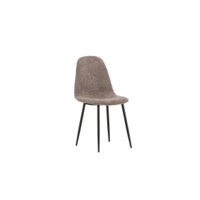 VENTURE DESIGN Polar spisebordsstol - gr bouclé stof og sort stl
