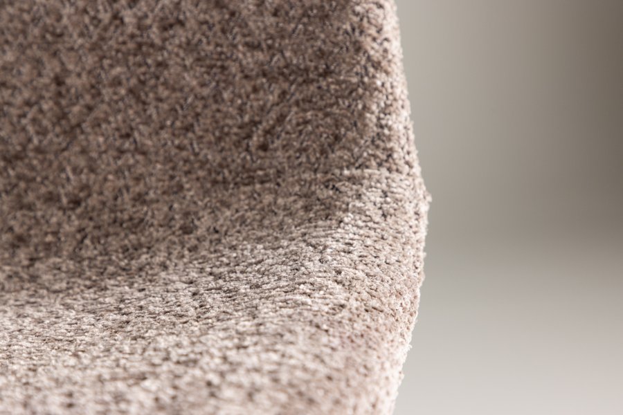 VENTURE DESIGN Polar spisebordsstol - gr bouclé stof og sort stl