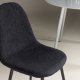 VENTURE DESIGN Polar spisebordsstol - sort polyester bamsestof og sort stl