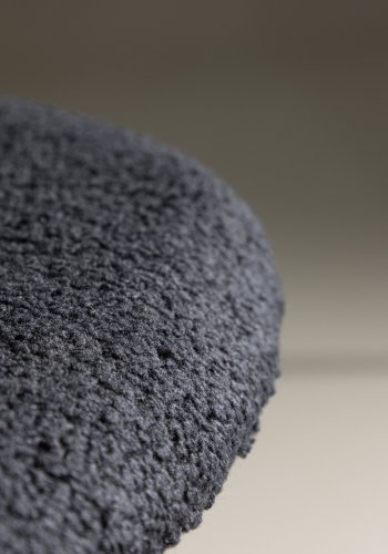 VENTURE DESIGN Polar spisebordsstol - sort polyester bamsestof og sort stl