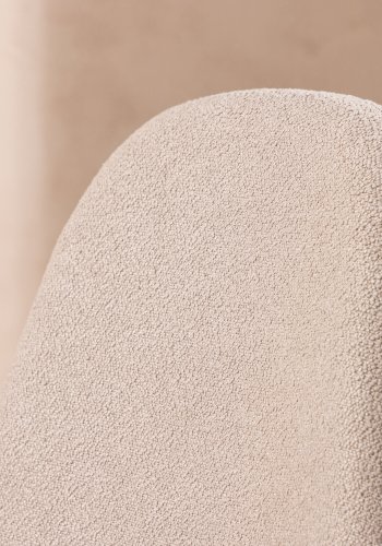 VENTURE DESIGN Polar spisebordsstol - beige bouclé stof og sort stl