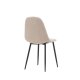 VENTURE DESIGN Polar spisebordsstol - beige bouclé stof og sort stl