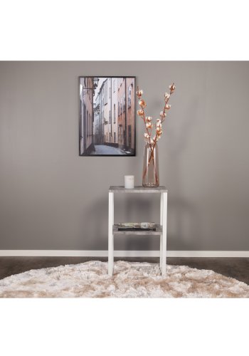 VENTURE DESIGN Rise sengebord - gr MDF og metal (45x30)