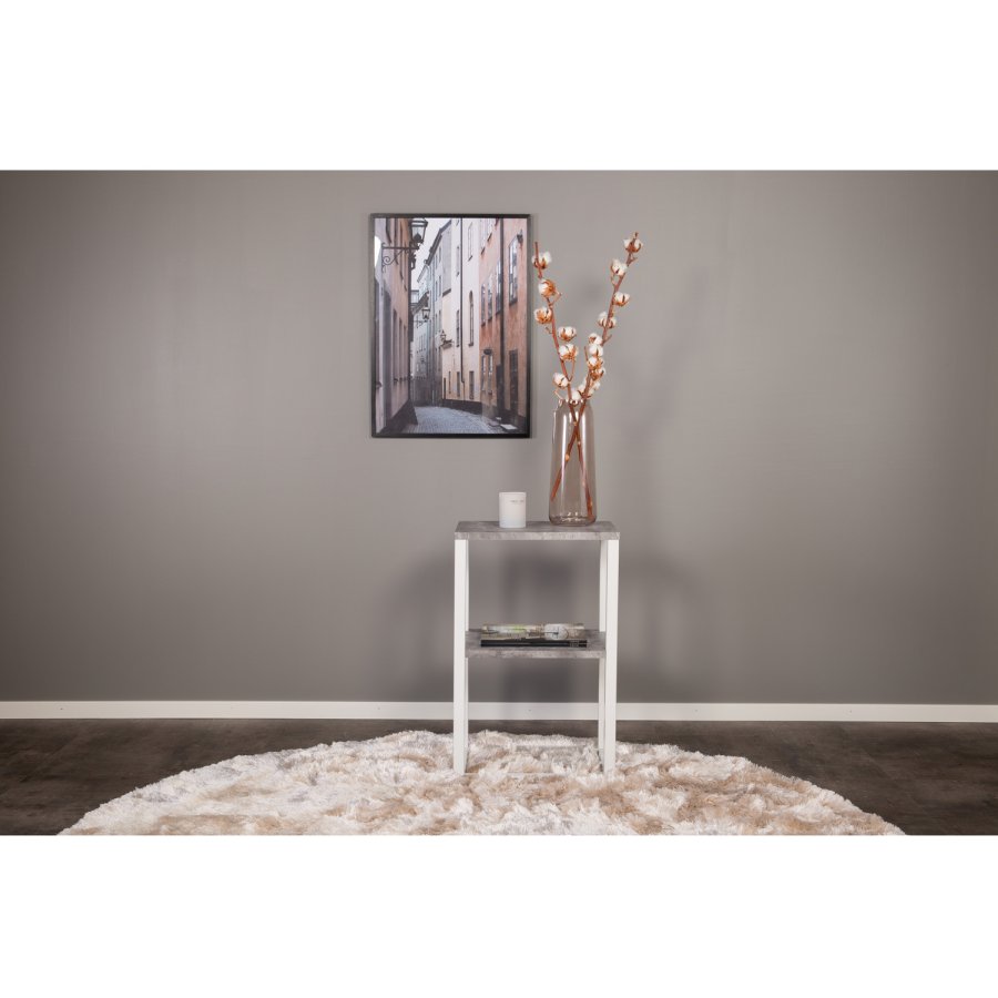 VENTURE DESIGN Rise sengebord - gr MDF og metal (45x30)