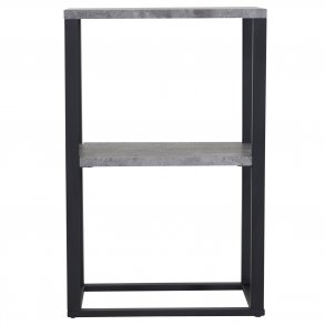 VENTURE DESIGN Rise sengebord, m. 1 hylde - gr MDF og metal (45x30)