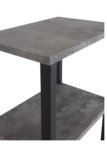 VENTURE DESIGN Rise sengebord, m. 1 hylde - gr MDF og metal (45x30)