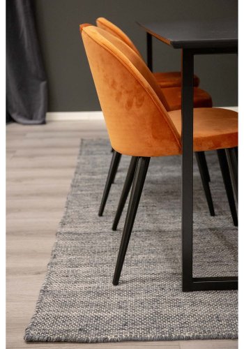 VENTURE DESIGN Devi gulvtppe - grafitgr polyester og bomuld (170x240)