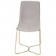 VENTURE DESIGN X-Chair spisebordsstol - gr polyester og natur metal
