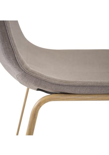 VENTURE DESIGN X-Chair spisebordsstol - gr polyester og natur metal