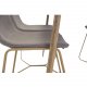 VENTURE DESIGN X-Chair spisebordsstol - gr polyester og natur metal