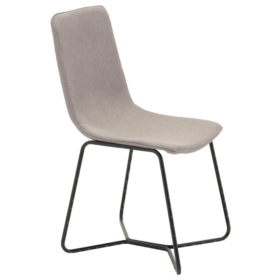 VENTURE DESIGN X-Chair spisebordsstol - gr polyester og sort metal