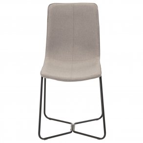 VENTURE DESIGN X-Chair spisebordsstol - gr polyester og sort metal