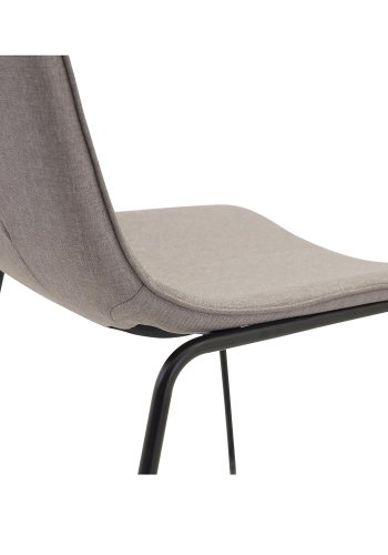 VENTURE DESIGN X-Chair spisebordsstol - gr polyester og sort metal