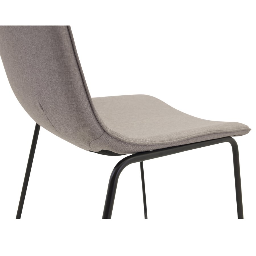 VENTURE DESIGN X-Chair spisebordsstol - gr polyester og sort metal