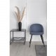 VENTURE DESIGN Velvet spisebordsstol - bl polyester og sort metal