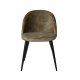 VENTURE DESIGN Velvet spisebordsstol - grn velour og sort metal